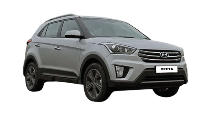 Mahir Car Rental in Goa - Hyundai Creta Manual in a versatile and rugged design.