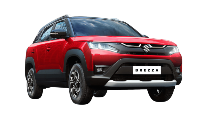 Mahir Car Rental in Goa - Maruti Suzuki Brezza Automatic displayed with modern aesthetics.
