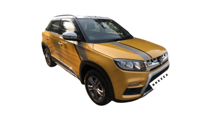 Mahir Car Rental in Goa - Maruti Suzuki Brezza Manual in a rugged and stylish frame.