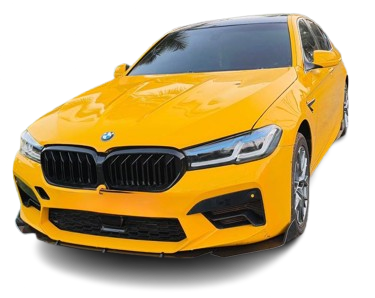 BMW 520d M Sport luxury sedan car rental in Goa front view