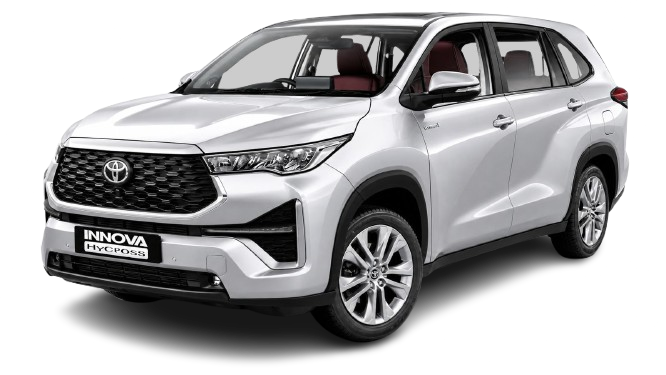 Toyota Innova Hycross Automatic car rental in Goa premium hybrid MPV front view